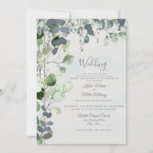 Prachtige eucalyptusvulling Beide ParentInvitation Kaart (Voorkant)