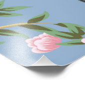 Prachtige exotische bloemen- en vogelchinoiserie foto afdruk (Hoek)