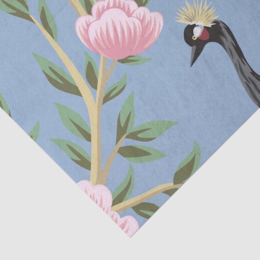 Prachtige exotische bloemen- en vogelchinoiserie tissuepapier (Detail)
