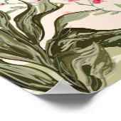 Prachtige exotische geelbekleding. Handtekening Poster (Hoek)