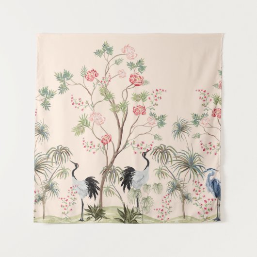 Prachtige exotische geelbekleding. Handtekening Wandkleed (Voorkant)