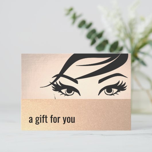 Prachtige Eyelashes en Brews Cadeaubon (Staand voorkant)