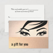 Prachtige Eyelashes en Brews Cadeaubon (Voorkant / Achterkant)