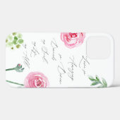 Prachtige Faith iPhone 12 hoesje met woordhymne (Achterkant (horizontaal))