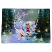 Prachtige fantasie rendieren groot cadeauzakje (Voorkant)