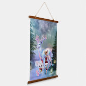Prachtige fantasie rendieren hangend wandkleed (Gebogen)