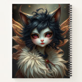 Prachtige Fantasy Cat Fairy Art Notitieboek (Achterkant)