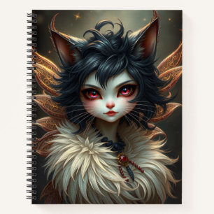 Prachtige Fantasy Cat Fairy Art Notitieboek