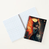 Prachtige Fantasy Cat Fairy Art Notitieboek (Binnen)