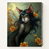 Prachtige Fantasy Cat Fairy Art Notitieboek (Achterkant)