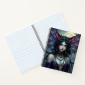 Prachtige Fantasy Cat Fairy Art Notitieboek (Binnen)