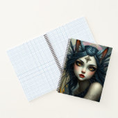 Prachtige Fantasy Cat Fairy Art Notitieboek (Binnen)