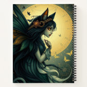 Prachtige Fantasy Cat Fairy Art Notitieboek (Achterkant)