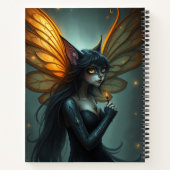 Prachtige Fantasy Cat Fairy Art Notitieboek (Achterkant)