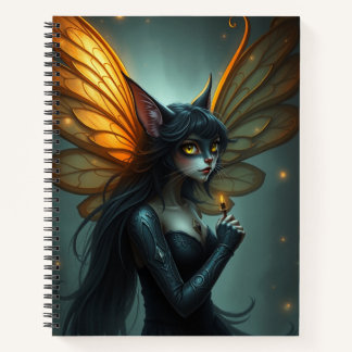 Prachtige Fantasy Cat Fairy Art Notitieboek