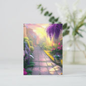 Prachtige Fantasy Cottage Garden Path Briefkaart (Staand voorkant)