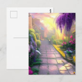 Prachtige Fantasy Cottage Garden Path Briefkaart (Voorkant / Achterkant)