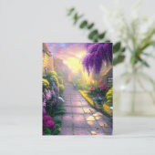 Prachtige Fantasy Cottage Garden Path Briefkaart (Staand voorkant)
