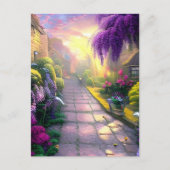 Prachtige Fantasy Cottage Garden Path Briefkaart (Voorkant)