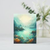 Prachtige Fantasy Enchanted Landscape Briefkaart (Staand voorkant)