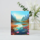 Prachtige Fantasy Enchanted Landscape Briefkaart (Staand voorkant)