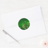 Prachtige Fantasy Green Ronde Sticker (Envelop)
