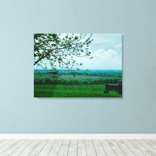 Prachtige Farming Landschapsfotografie Canvas (Insitu (Houten vloer))