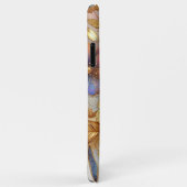 Prachtige faux iriserende glazen bloemenkunstpatro Case-Mate iPhone case (Achterkant/rechts)