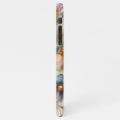 Prachtige faux iriserende glazen bloemenkunstpatro iPhone hoesje (Linkerkant)