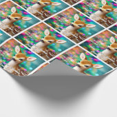 Prachtige Fawn Eerste Kerstmis Cadeaupapier (Hoek)