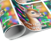 Prachtige Fawn Eerste Kerstmis Cadeaupapier (Rol Hoek)