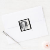 Prachtige FDR-portret en "Angst zelf"-prijsopgave Vierkante Sticker (Envelop)