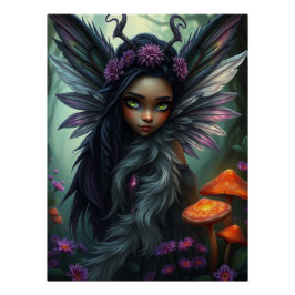 Prachtige Feathered Fairy Art Perfect Poster