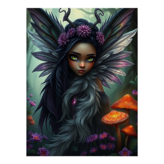 Prachtige Feathered Fairy Art Perfect Poster (Voorkant)