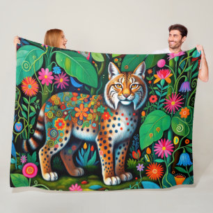 Prachtige Fee Lynx Bobcat Dier Fleece Deken