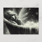 Prachtige fee slaapt in het bad briefkaart (Voorkant)