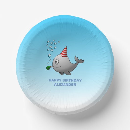 Prachtige Feest Walvis Papieren Kommen (Voorkant)