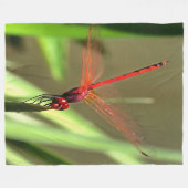 Prachtige firecracker Dragonfly Acrylverf Fleece Deken (Voorkant (Horizontaal))