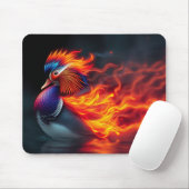 Prachtige Flame-boyant Firebird Hot Mandarin Duck Muismat (Met muis)