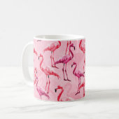 Prachtige Flamingo Bird Pink Seamless Pattern illu Koffiemok (Voorkant links)