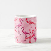 Prachtige Flamingo Bird Pink Seamless Pattern illu Koffiemok (Center)