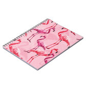 Prachtige Flamingo Bird Pink Seamless Pattern illu Notitieboek (Linkerzijde)