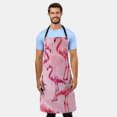 Prachtige Flamingo Bird Pink Seamless Pattern illu Schort (Gedragen)