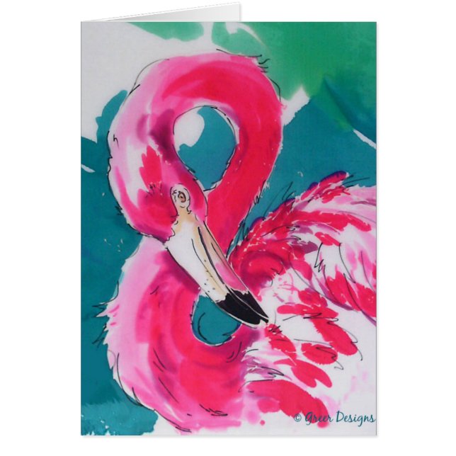 Prachtige Flamingo Bird     TropicalArt Print (Voorkant)