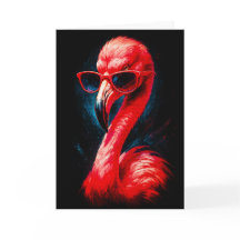 Prachtige Flamingo met Zonnebril Kaart