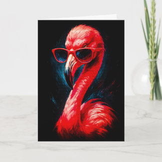 Prachtige Flamingo met Zonnebril Kaart