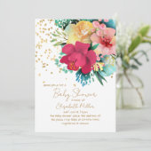 Prachtige Floral Baby in Bloom Baby shower Kaart (Staand voorkant)