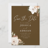 Prachtige Floral Boho bruiloft Save The Date (Voorkant)