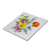 Prachtige Floral Bouquet Backsplash Ceramic Tegel Tegeltje (Zijkant)