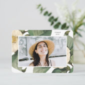 Prachtige Floral Elegant University Afstuderen Bedankkaart (Staand voorkant)